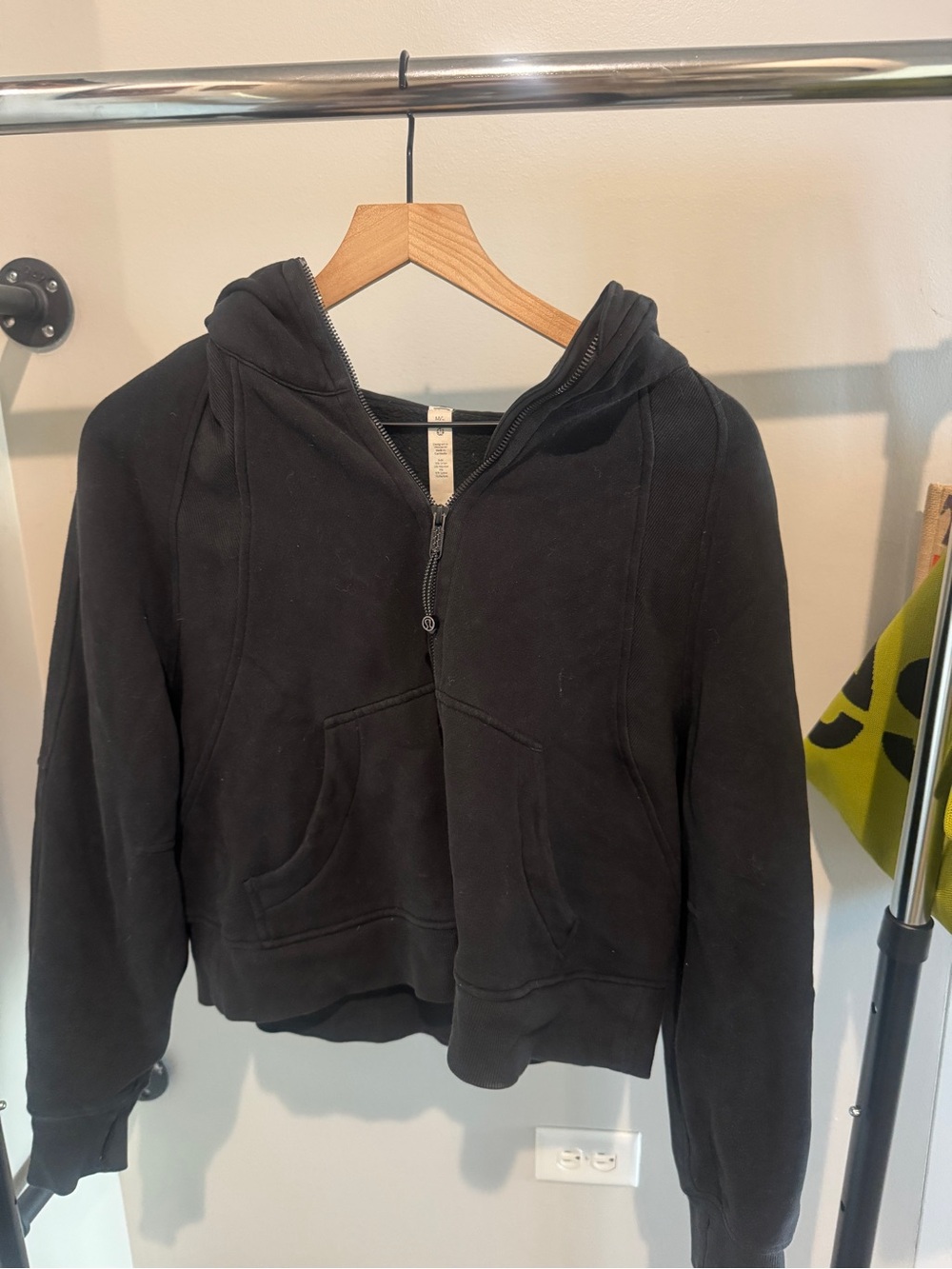 lululemon athletica cropped oversized scuba Black Full-Zip Hoodie
